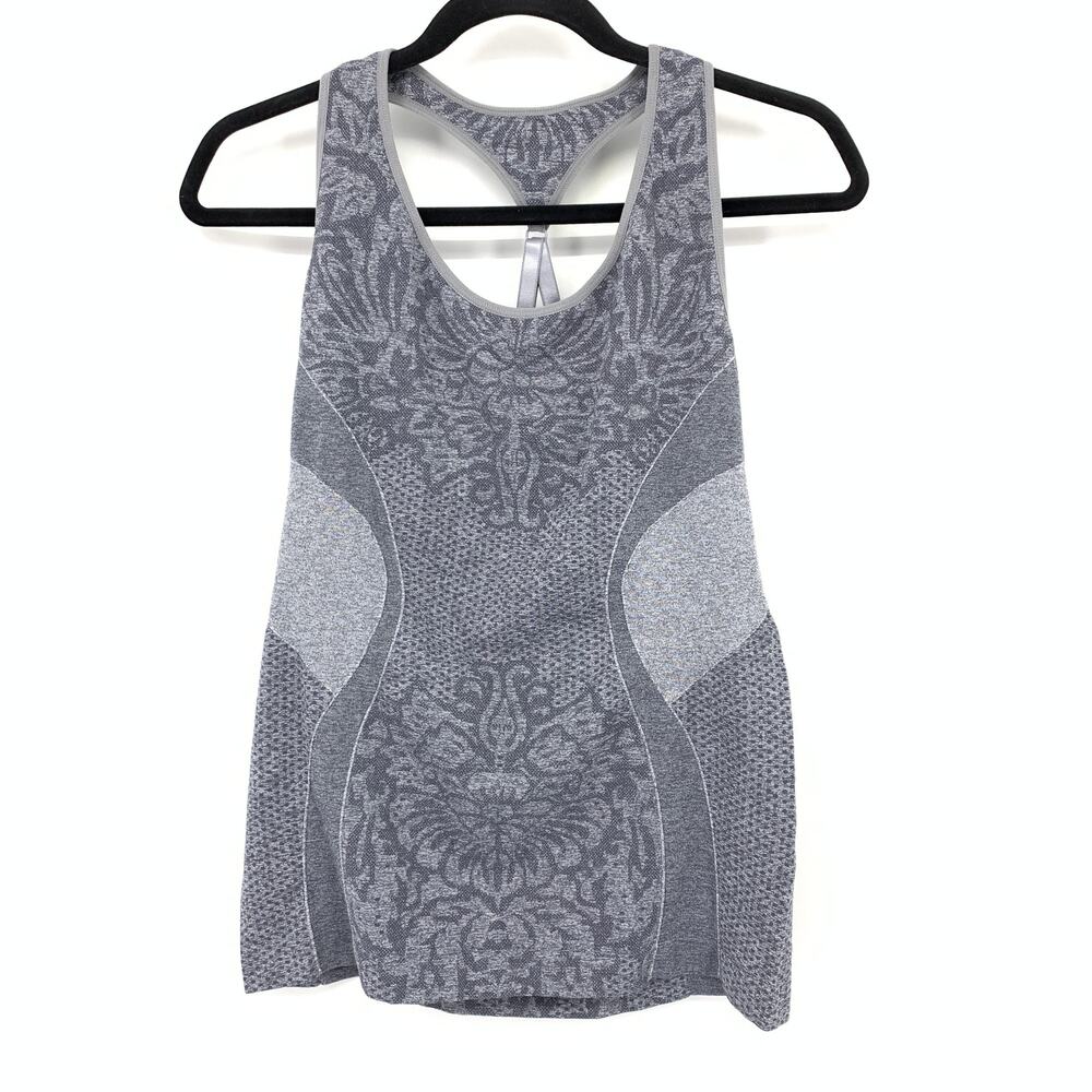 Soho Sport Racerback Activewear Tank Top Womens Size Large Gray Fitted Top